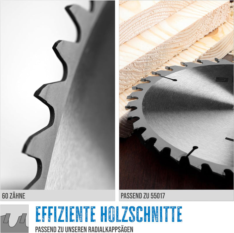 Güde 54987 Holzsägeblatt HM 305x25,4x60Z (Messer Hartmetall – 305 x 25 mm mit 4x60 Zähne)