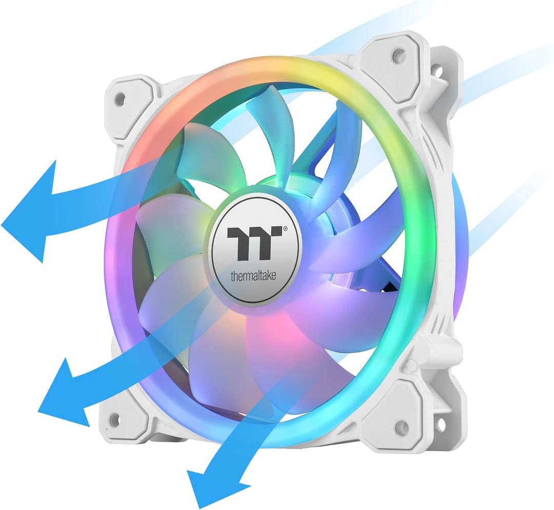 Thermaltake SWAFAN 12 RGB Radiator Fan TT Premium Edition White 3 Pack Weiss 120mm, Weiss 120mm