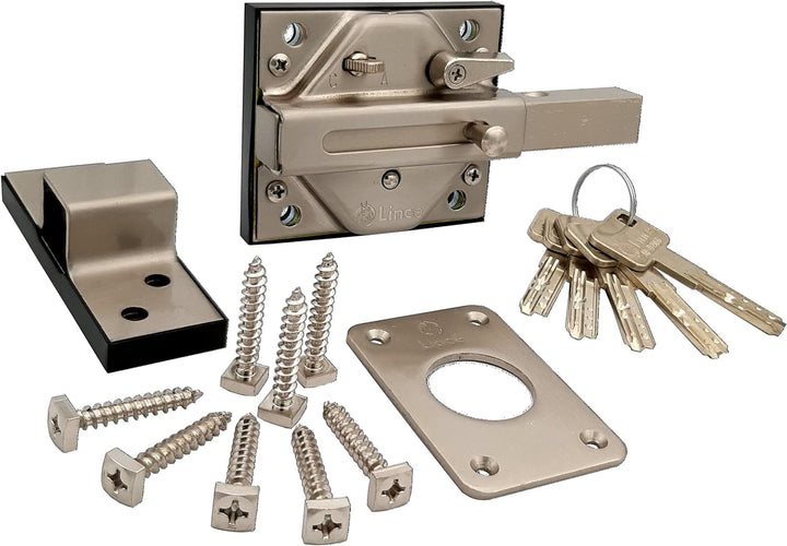 Lince 7930R Riegelschloss, schlagschlüsselsicher, matt verchromt