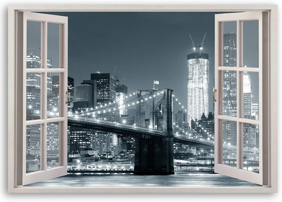 Feeby - Wandbilder Wohnzimmer 120x80 cm, Deko Paneel Bilder, Bilder für Schlafzimmer, Echter Gemalte