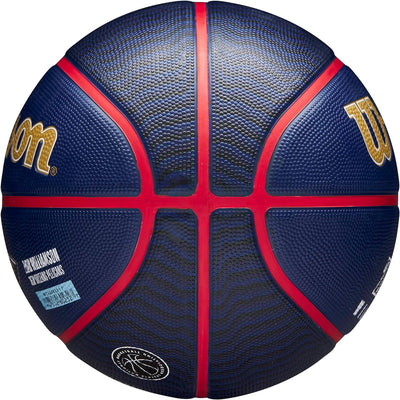 Wilson NBA Player Icon Outdoor Basketball - Size 7 - 29.5" and Mini Size 7 New Orleans Pelicans, 7 N