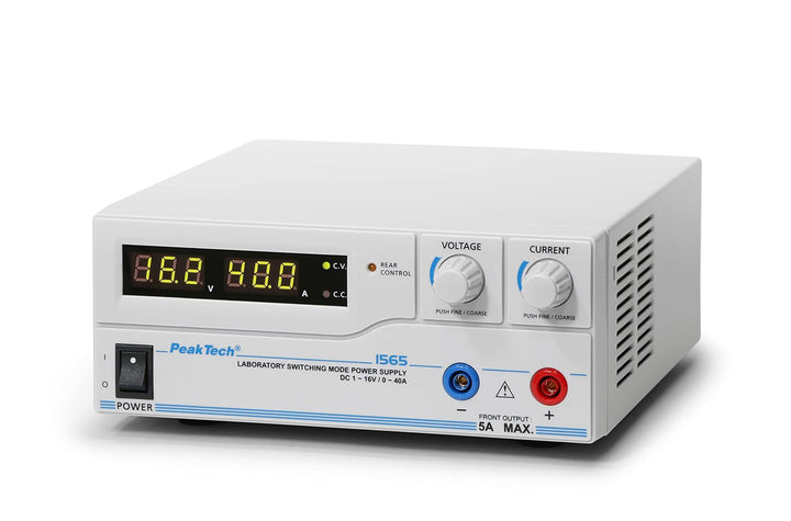 PeakTech Ahrensburg 1565 - Labor Schaltnetzteil DC 1-16 V / 0-40 A mit USB, Vollständige Fernsteueru
