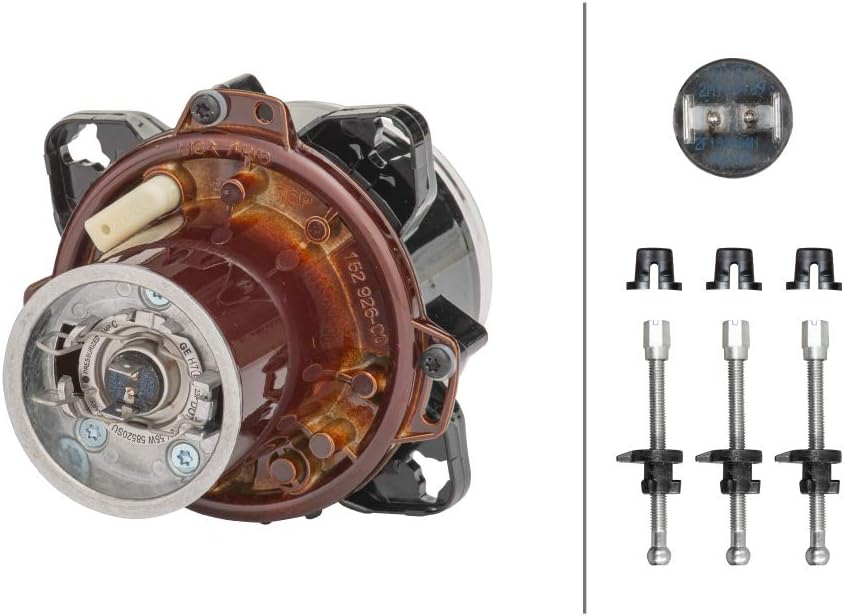 HELLA - Halogen/asymmetrisch/DE-Scheinwerfereinsatz, Hauptscheinwerfer - 90mm Essential - 1LL 008 19