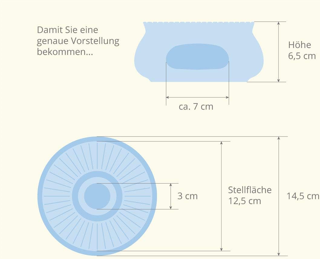 Porzellan Stövchen/Teewärmer für Teekanne in weiss, Ø 14,5cm, Original Aricola®