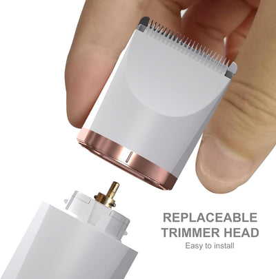 OLOV Rasierer Damen Elektrisch Intimbereich für Frauen mit Nasenhaartrimmer, USB-Ladestation, Kerami
