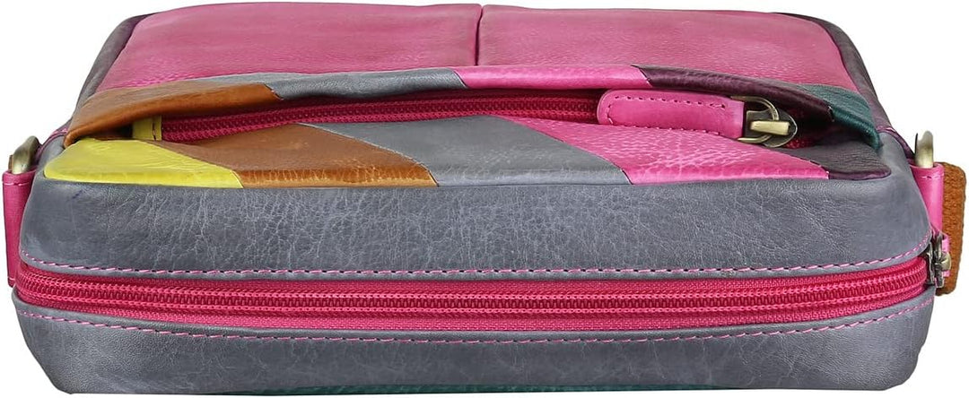 Greenburry Candy-Shop Umhängetasche Leder 21 cm Fuchsia, Fuchsia