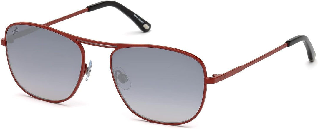 Web Unisex-Erwachsene WE0199 66C 55 Brillengestelle, Rot (Rosso LucFumo Specchiato), 55.0