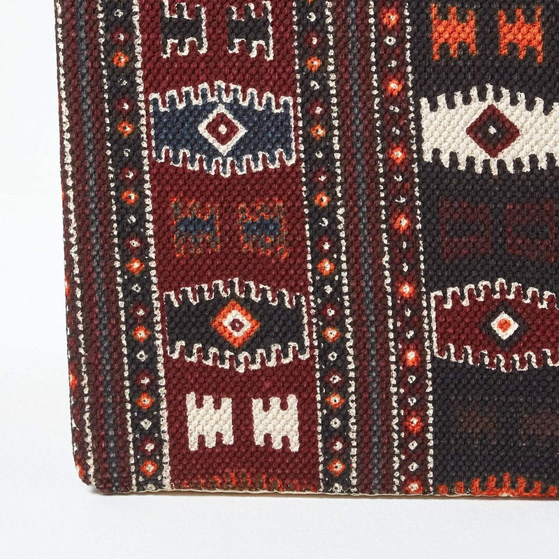 Homescapes Design Sitzwürfel Fusshocker Kilim Pouff mit traditionellem Kilim Muster