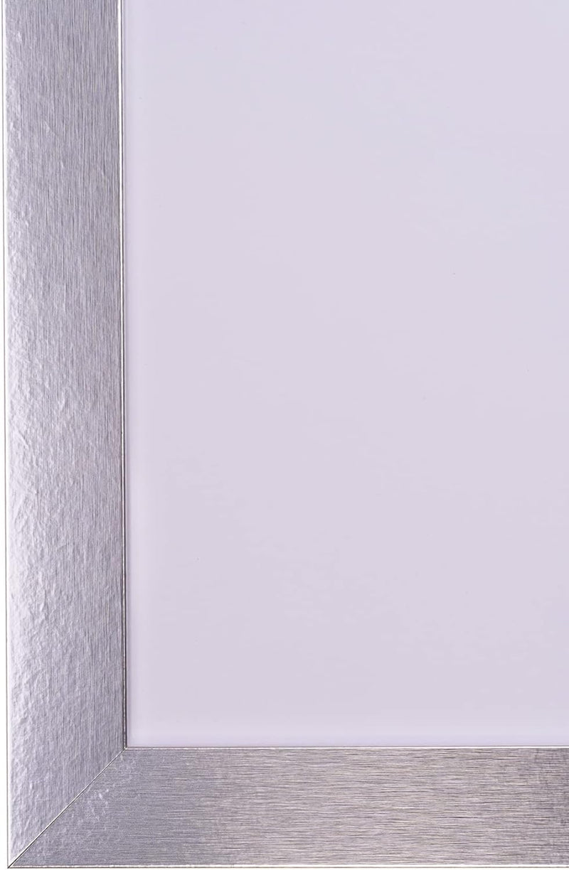 Rahmendesign24 Posterrahmen Milano 60x80 Silber (hochglanz) Fotorahmen, Wechselrahmen, Bilderrahmen,