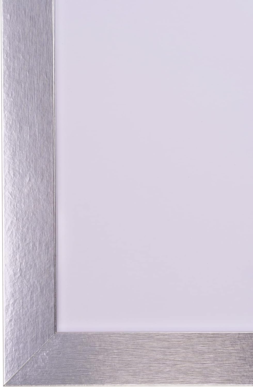 Rahmendesign24 Bilderrahmen Doppelglasrahmen Milano 40x50 Silber (hochglanz) Fotorahmen, Wechselrahm