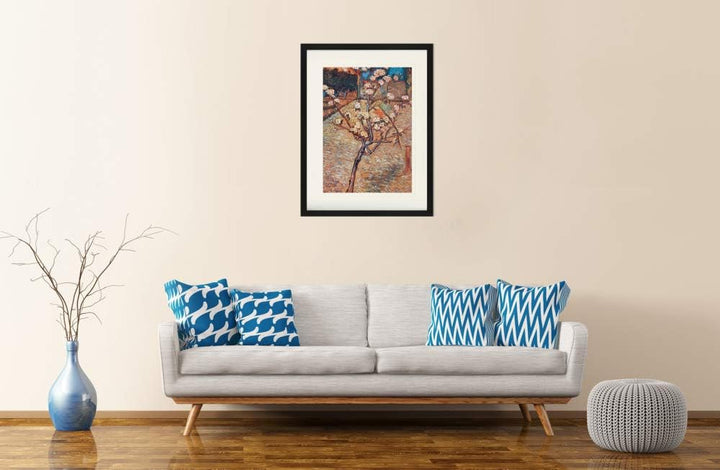 1art1 Vincent Van Gogh Poster Blühender Birnbaum, 1888 Gerahmtes Bild Mit Edlem Passepartout | Wand-