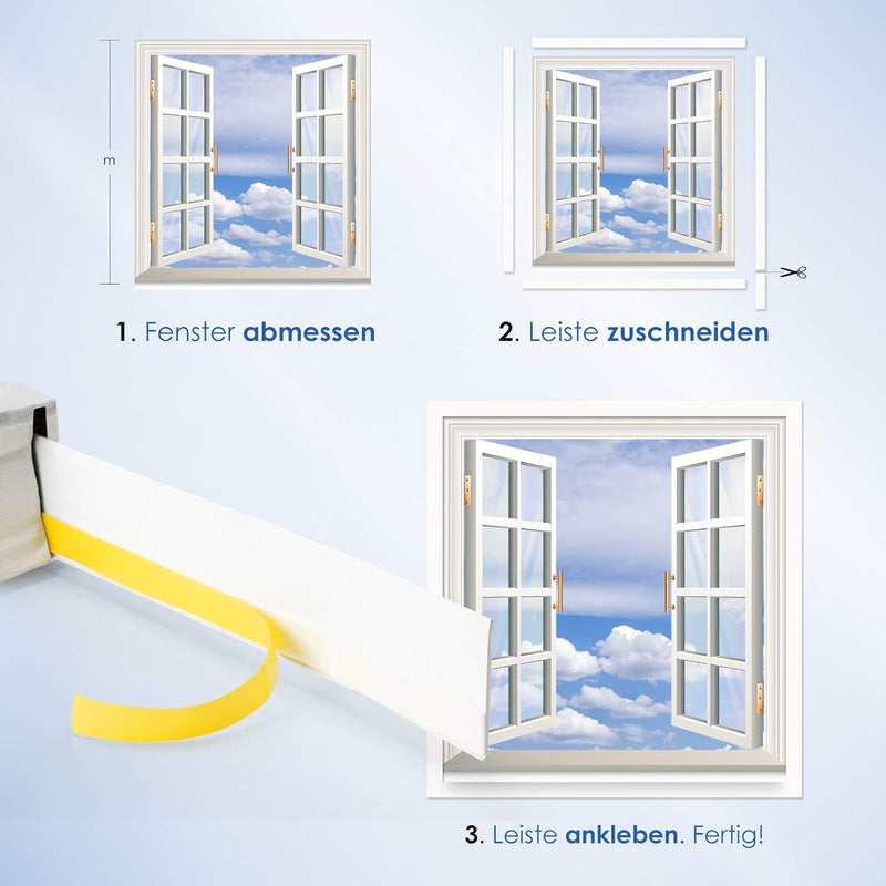 DQ-PP FENSTERLEISTE | 150m Länge | 50mm Breite | 1,5mm Stärke | Weiss | Fensterleisten Flachleisten