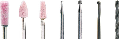 Pebaro 0207 Gravierset Graviergerät, 3 keramische Schleifstifte, 2 diamantierte Schleifstifte, 1 Boh