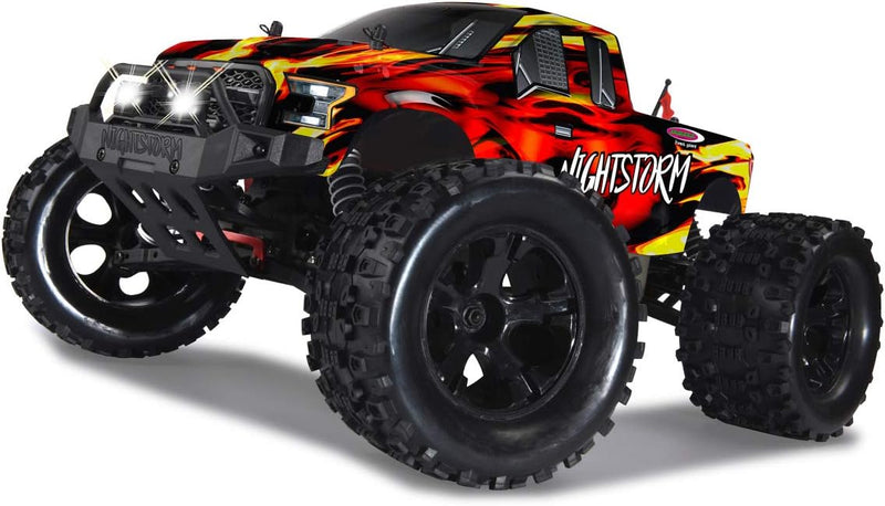 JAMARA 059737 - Nightstorm Monstertruck 1:10 BL 4WD Lipo 2,4GHz LED - Brushless Motor 3200KV, Regler