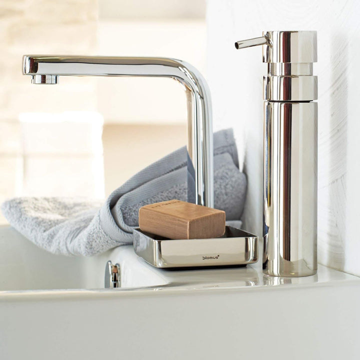 blomus –NEXIO- Seifenspender in edler Optik, Seifendosierer aus Edelstahl matt, 68615, Matt