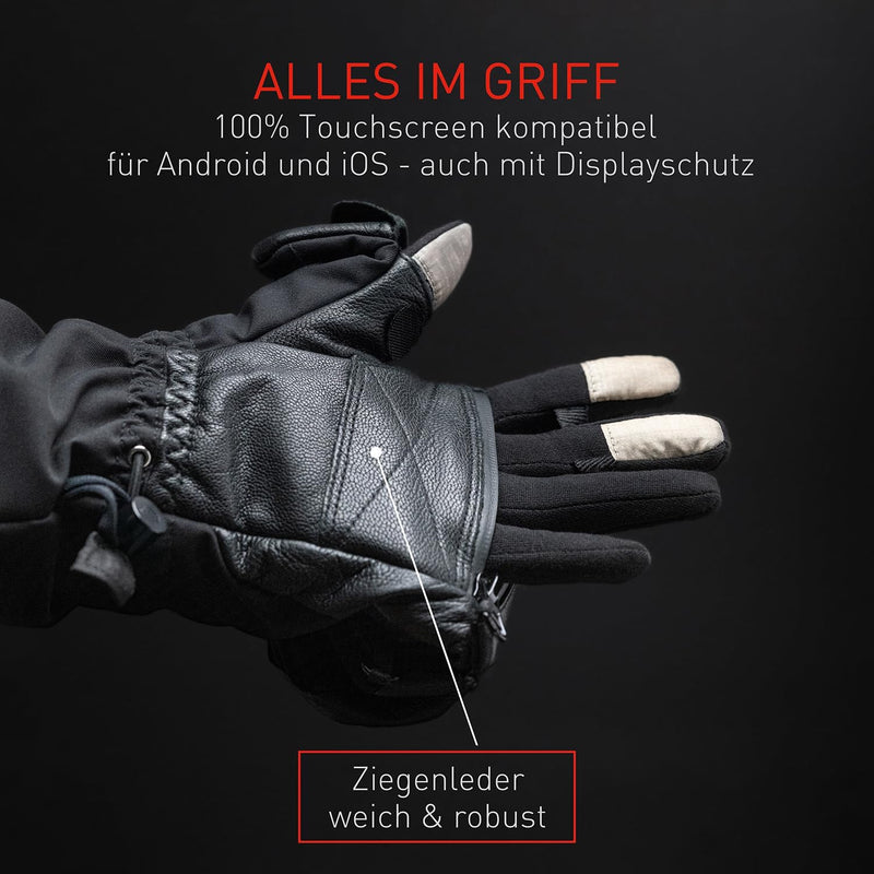 THE HEAT COMPANY - Heat 3 SMART – Die Handschuh Innovation – Handschuhe & Fäustlinge in Einem: Fäust