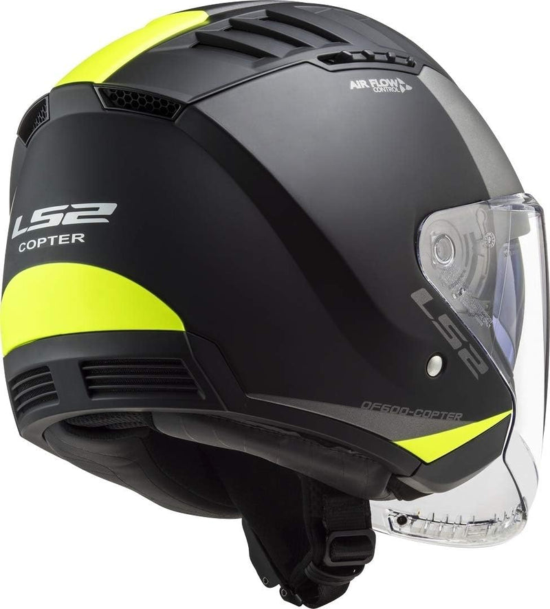 LS2, motohelm Jet Copter Urbane schwarzmat gelb, XL XL schwarzmatt gelb, XL schwarzmatt gelb