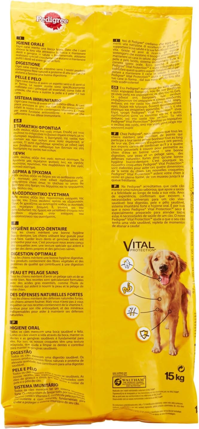 Pedigree Hunde Alleinfuttermittel Trockenfutter Complete Adult, 15 kg