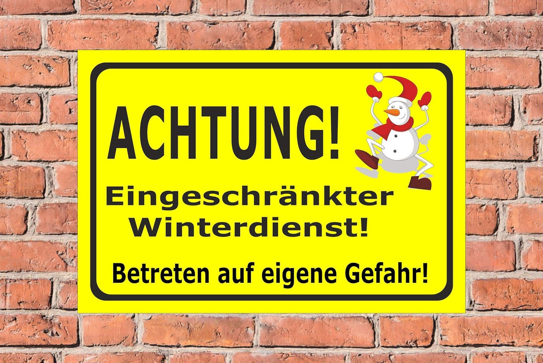 Melis Folienwerkstatt Schild Eingeschränkter Winterdienst - 60x40cm - 3mm Aluverbund – 20 VAR S00018