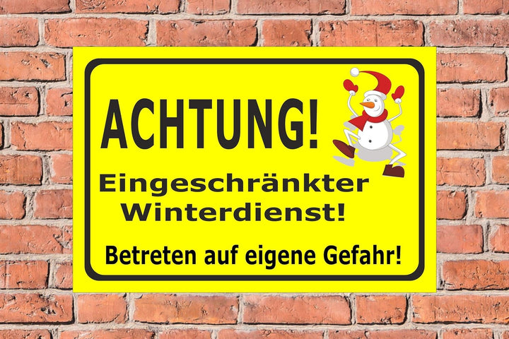 Melis Folienwerkstatt Schild Eingeschränkter Winterdienst - 60x40cm - 3mm Aluverbund – 20 VAR S00018