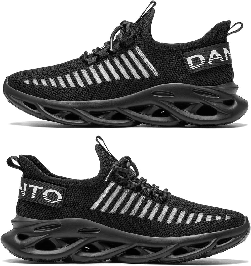 DANNTO Laufschuhe Herren Turnschuhe Damen Sneaker Leichte Atmungsaktiv rutschfeste Sportschuhe Gym F