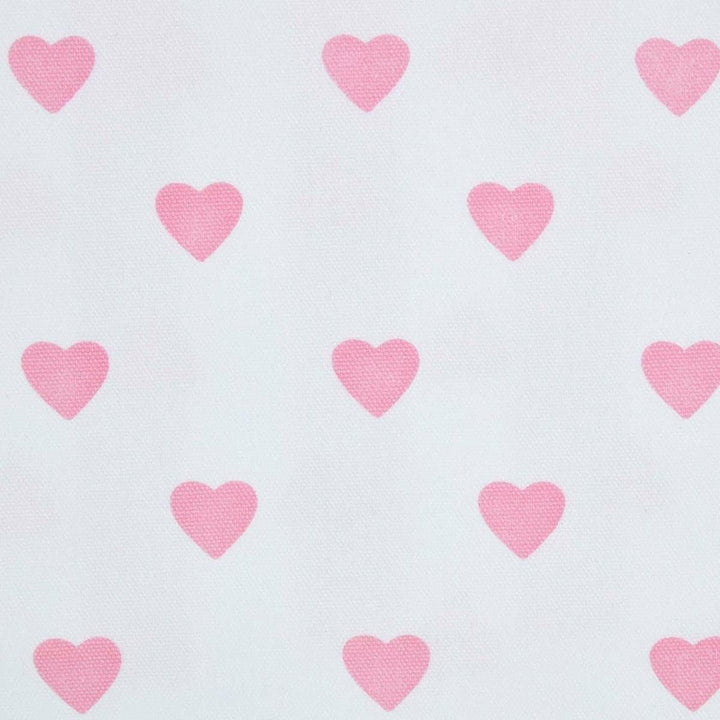 Homescapes Kindervorhang Mädchen Kinderzimmer Ösenvorhang Dekoschal Hearts 2er Set pink weiss 117 x