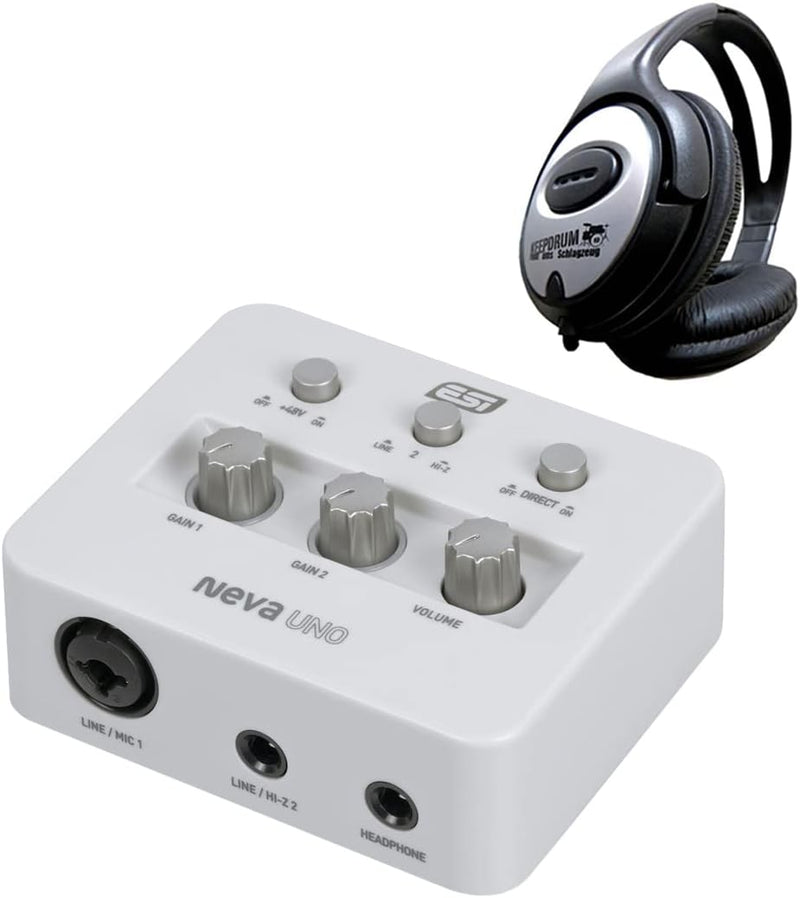 ESI NEVA Uno 2-Kanal USB Audio-Interface + keepdrum Kopfhörer
