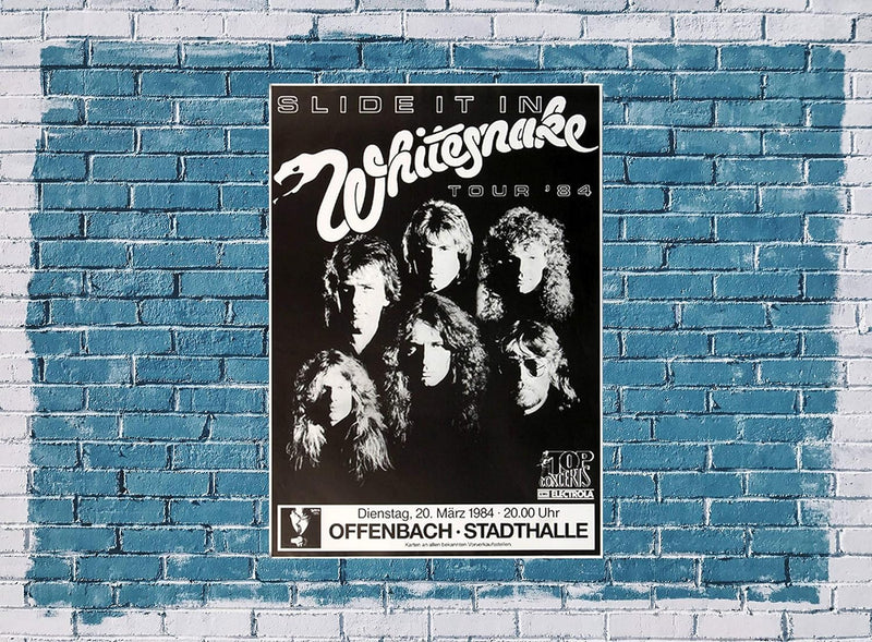 Whitesnake - Slide It In, Frankfurt 1984 » Konzertplakat/Premium Poster | Live Konzert Veranstaltung