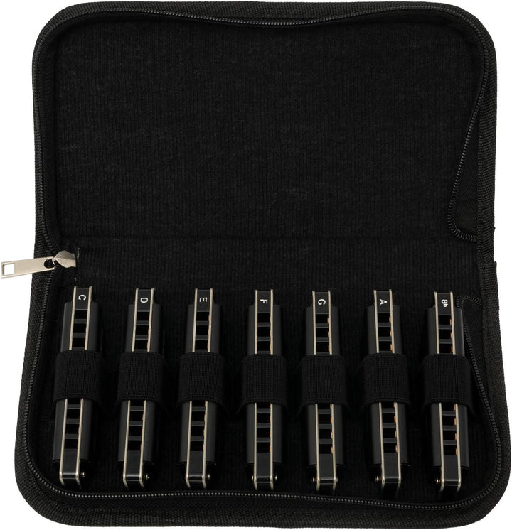 HH 2248 CASCHA Master Edition Harmonica Set mit Tasche, diatonisch, 7 Tonarten: C - D – E – F – G –