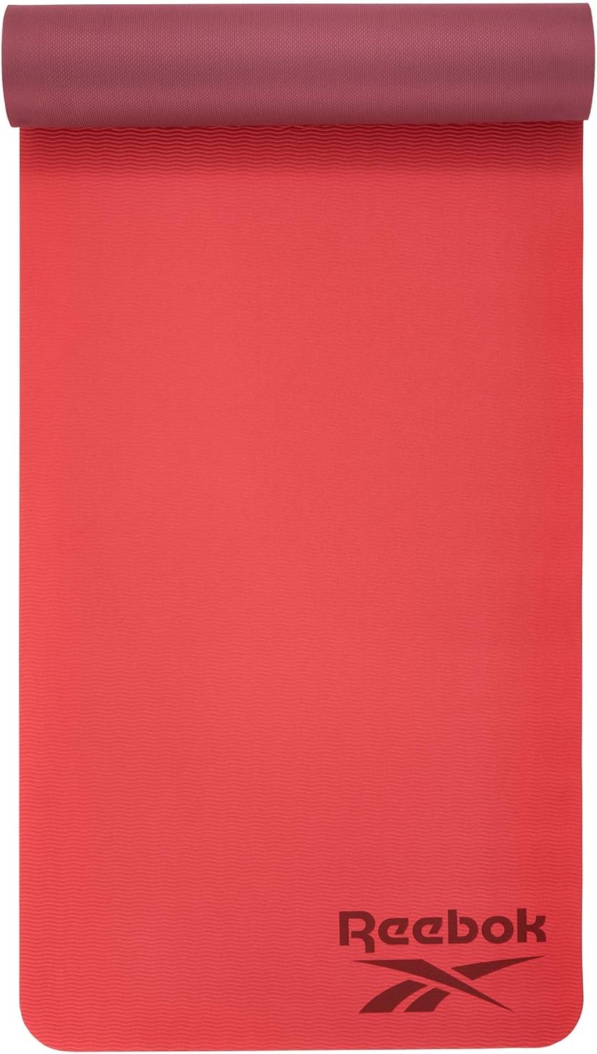 Reebok Doppelseitige 6-mm-Yogamatte Rot, Rot