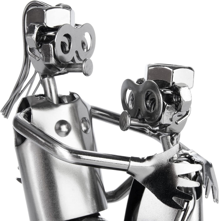 BRUBAKER Schraubenmännchen Liebespaar - Frau auf den Armen des Mannes - Eisenfigur Metallmännchen -