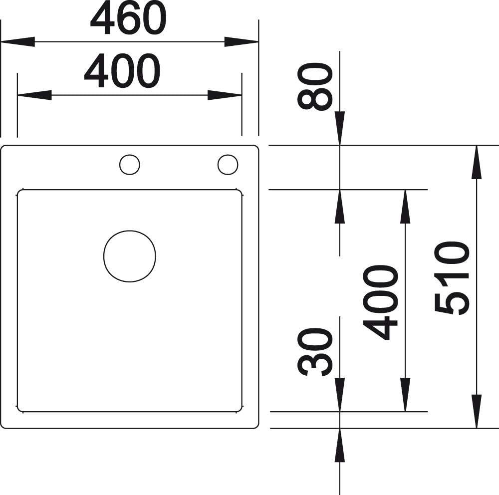 BLANCO CLARON 400-IF/A | Edelstahl | Einbauart: Einbau von Oben & Flächenbündig | mit Ablauffernbedi