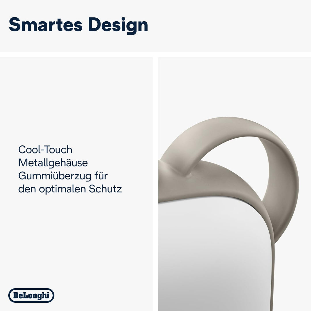 De'Longhi Capsule Fit HFS70B20.WH, leiser Heizlüfter, vertikale und horizontale Positionierung, elek
