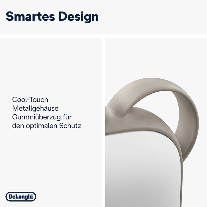 De'Longhi Capsule Fit HFS70B20.WH, leiser Heizlüfter, vertikale und horizontale Positionierung, elek