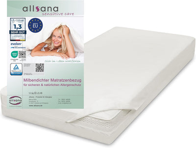 Allsana Allergiker Matratzenbezug 80x200x20 cm | Allergie Bettwäsche | Anti Milben Encasing | Milben