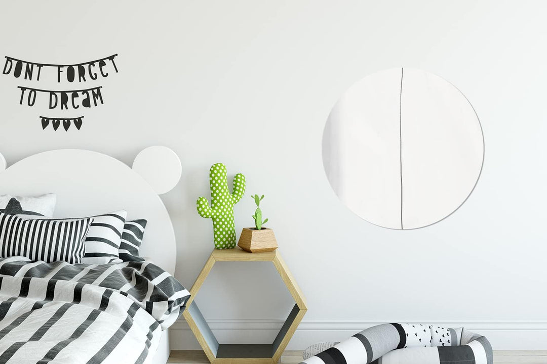 MuchoWow Wandbild Rund Wanddeko Deko Wohnzimmer Bilder 60x60 cm Abstrakt - Linie - Design - Taupe 60