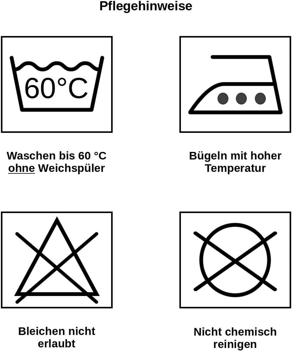 Daloual 9X Geschirrtuch/Küchentuch Putztuch aus 100% Baumwolle in Weiss