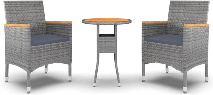 Tidyard 3-TLG. Balkonmöbel, Garten Essgruppe, Bistro Set, Tisch und 2 Stühle, Balkonset für Balkon G