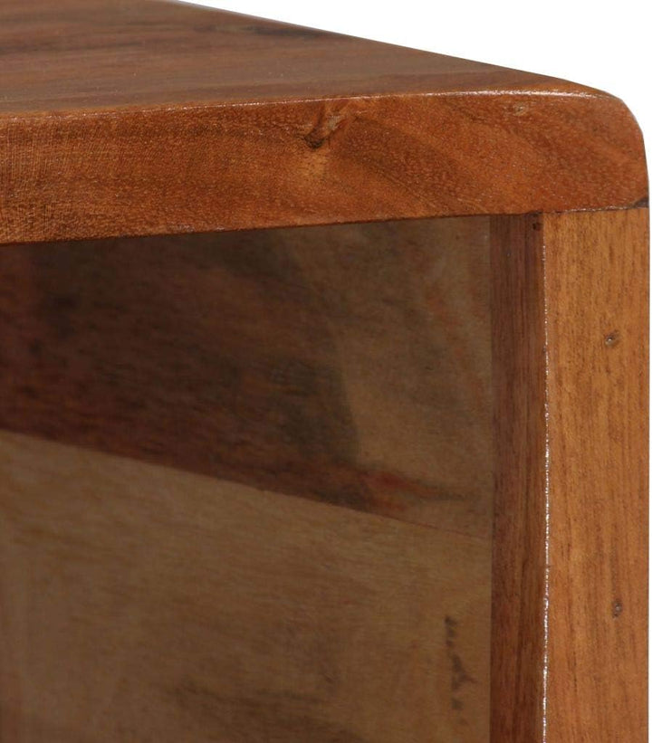 Tidyard Kaffeetisch Couchtisch aus Massivholz mit 1 Geschnitzte Schublade, 100 x 50 x 40 cm (L x B x