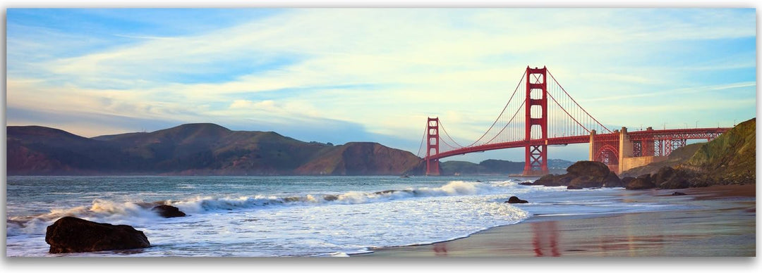 Feeby Bilder Golden Gate Bridge San Francisco XXL 150x50 cm 1Teilig Wohnzimmer Schlafzimmer Modern W