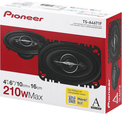 Pioneer TS-A4671F 4 x 6" 4-Weg-Koaxial-Lautsprecher Set mit 2 Lautsprechern (je 210 W max., 30 W Sin