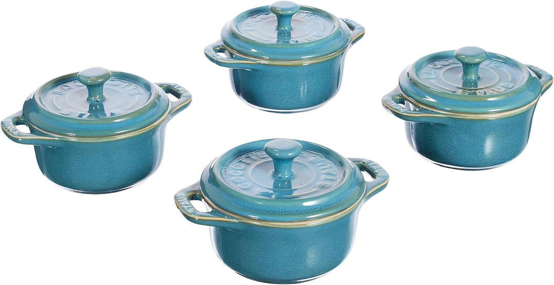 Staub Mini Cocotte Round 4 pcs. - 200 ml 40508-160-0 Antique Turquoise