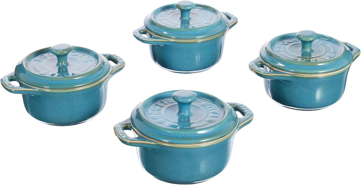 Staub Mini Cocotte Round 4 pcs. - 200 ml 40508-160-0 Antique Turquoise