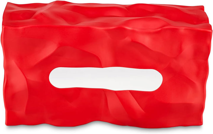 Essey Kosmetiktücher-Box Wipy Cube II, rechteckiger Taschentuchspender, Design Taschentuchbox Rot, R