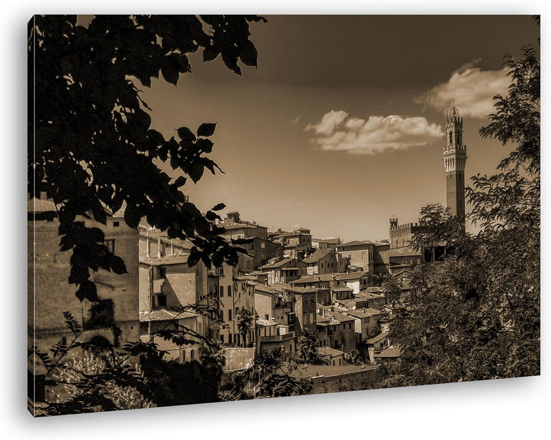 deyoli die Stadt Pisa in Italien Format: 80x60 Effekt: Sepia als Leinwandbild, Motiv fertig gerahmt