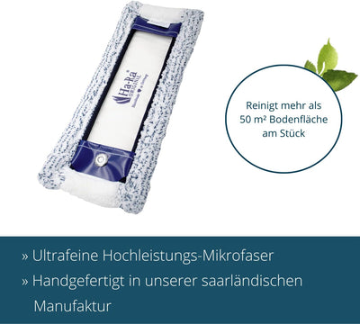 Ha-Ra Set Bodenexpress aus Edelstahl & Mach 6 Bodenfaser I robuster Boden-Wischer zur Reinigung für