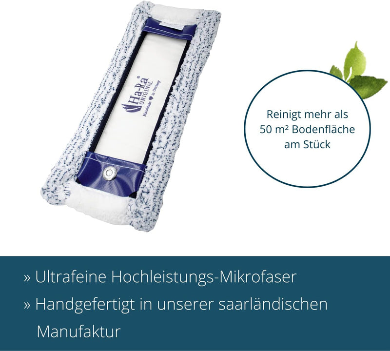 Ha-Ra Set Bodenexpress aus Edelstahl & Mach 6 Bodenfaser I robuster Boden-Wischer zur Reinigung für