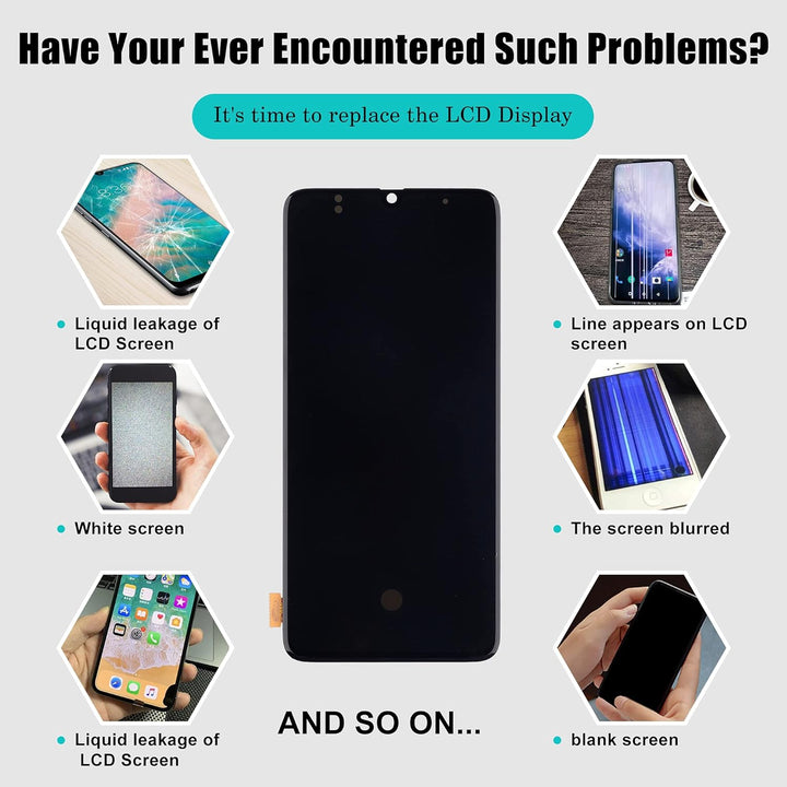SwarKing AMOLED kompatibel mit Samsung Galaxy A70 LCD Display Touch Screen Digitizer (Schwarz ohne R