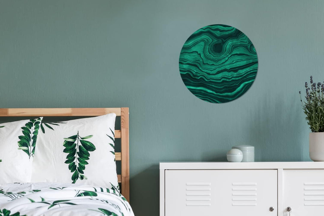 MuchoWow Wandbild Rund Wanddeko Deko Wohnzimmer Bilder 30x30 cm Achat - Edelsteine - Geode, 30x30 cm