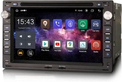 Erisin 8-Kern Android 12.0 Autoradio mit Navi GPS Für VW Passat Polo Jetta Sharan Golf 4 T5 Seat Ibi